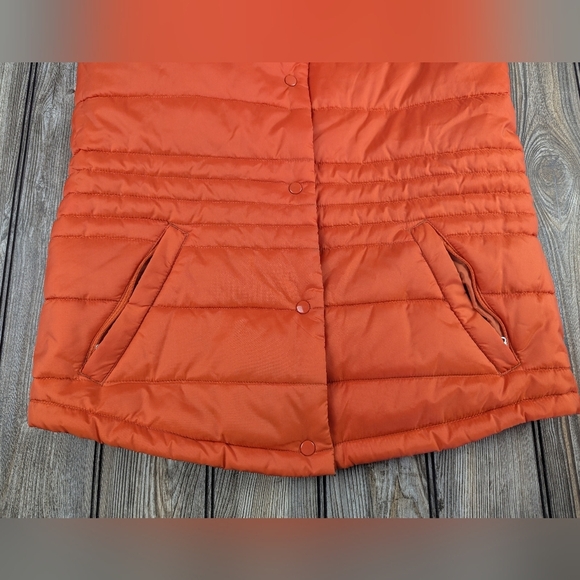 Roper Puffer Vest Size XL 14 Youth Orange Brown Lining - Picture 2 of 16